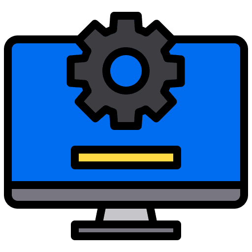 Setting server computer web hosting icon