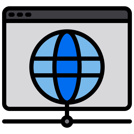 Website hosting seo and web global icon