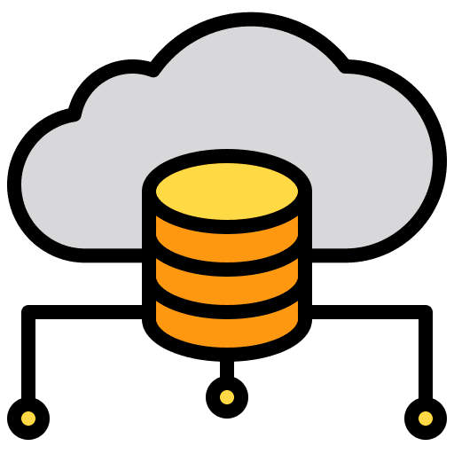 Database computer cloud computing internet icon