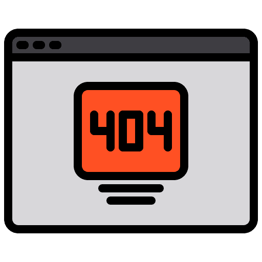 Error hosting business and finance network icon