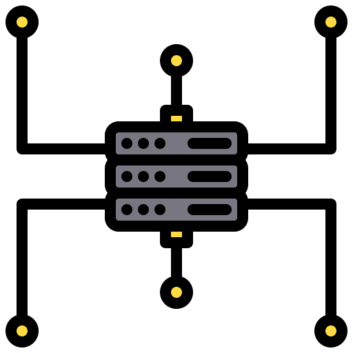 Hosting seo and web database miscellaneous icon
