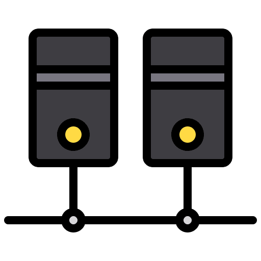 Hosting web hosting seo and web hosting icon