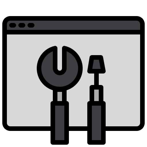 Maintenance web hosting network seo and web icon