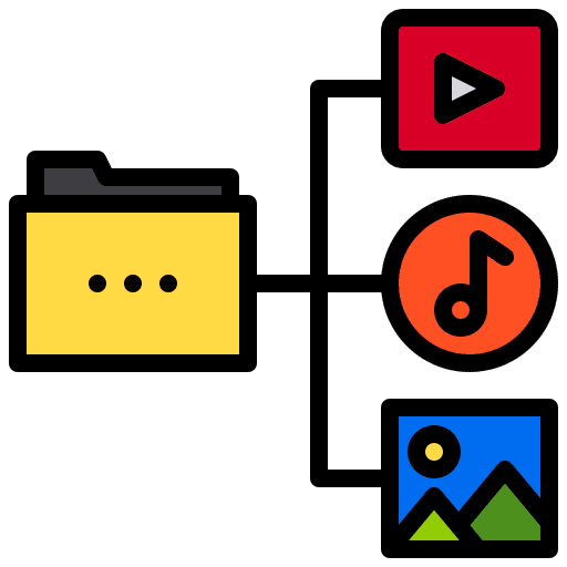 Media web hosting web development hosting icon