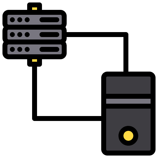 Network web hosting data multimedia icon