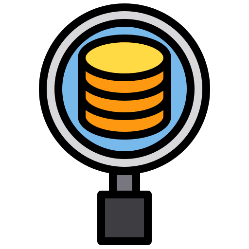 Search search database web hosting icon