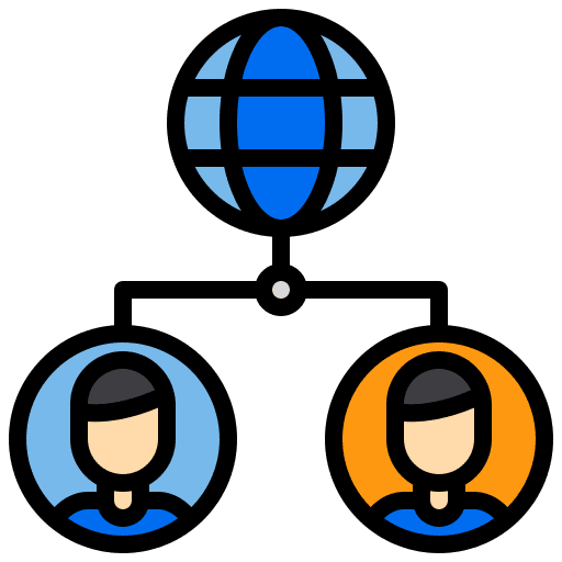 User database customer base web hosting icon