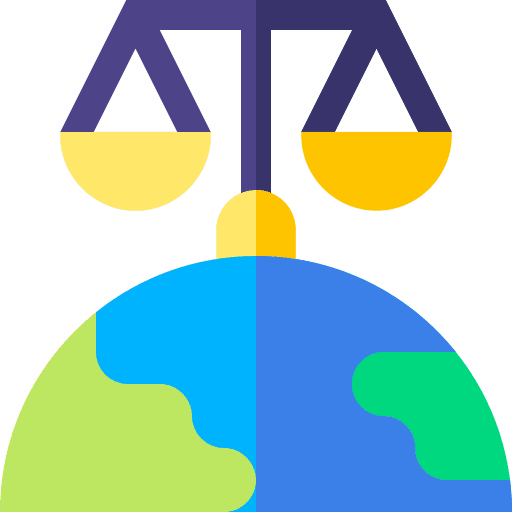 International law miscellaneous international law balance icon