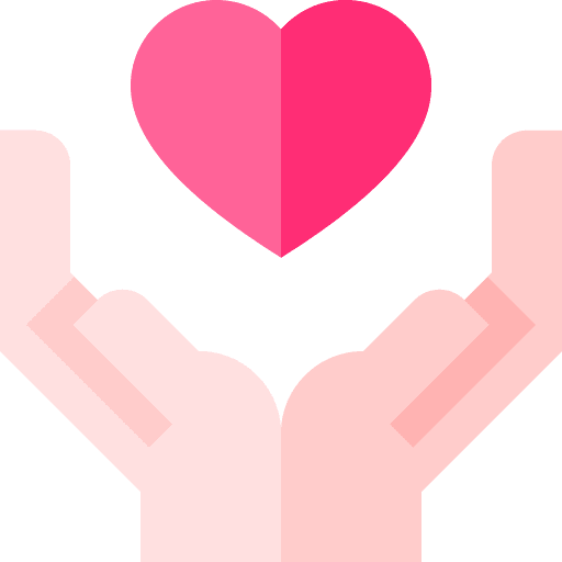 Donation voluntary charity heart icon