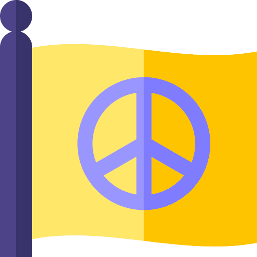 Peace symbol nationality flags shapes and symbols icon