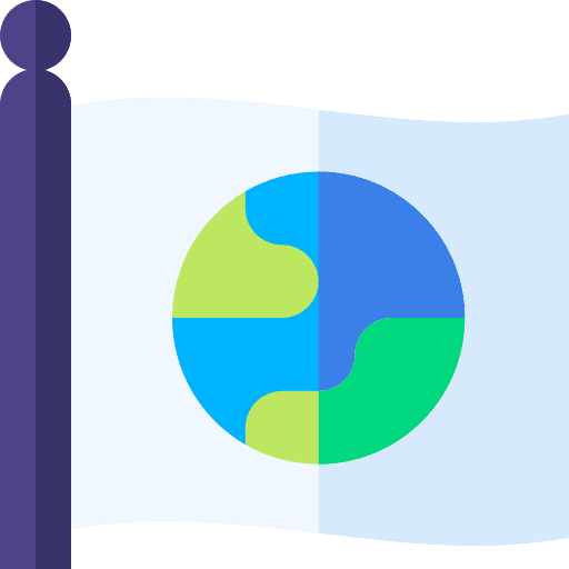 Planet earth planet earth flags world icon