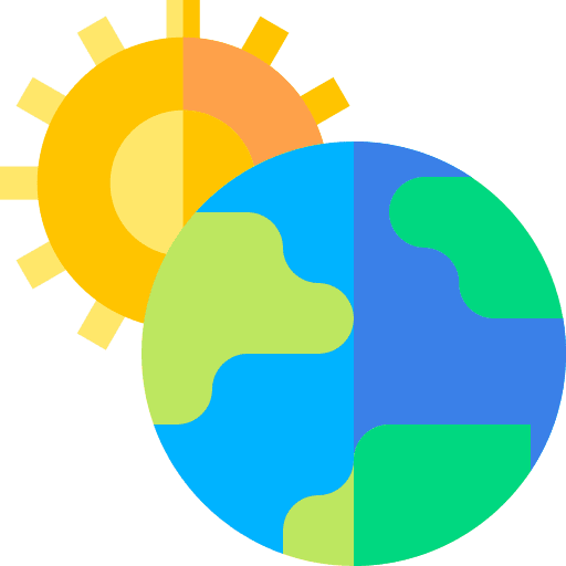Planet earth sun planet earth galaxy icon