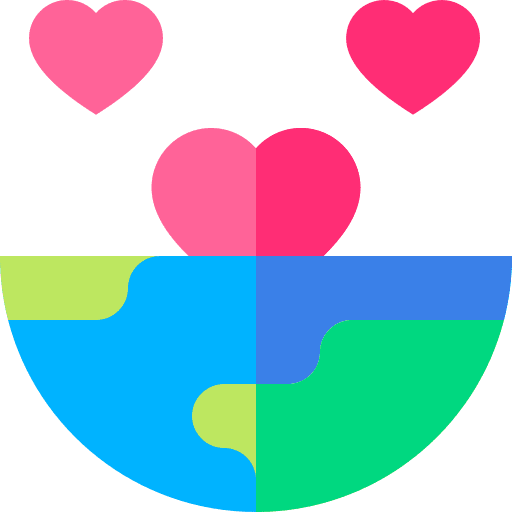 Save the world love earth ecology and environment icon