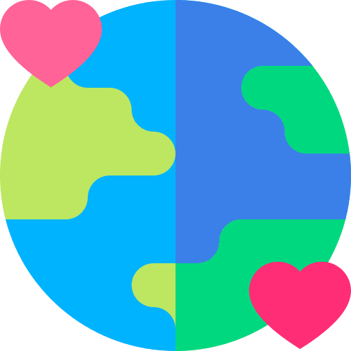 Save the world miscellaneous heart love icon