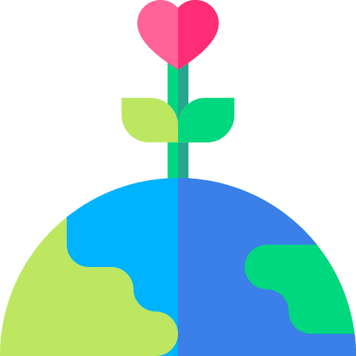 World earth flower plant icon