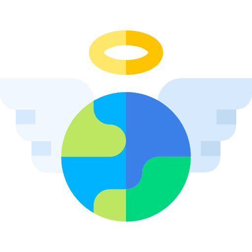 World world planet earth angel icon