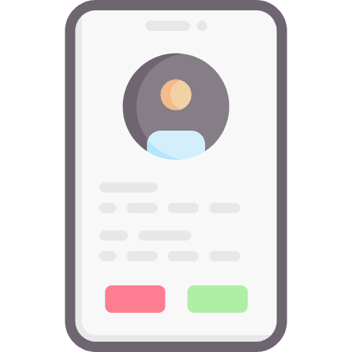 Contact smartphone contact call icon
