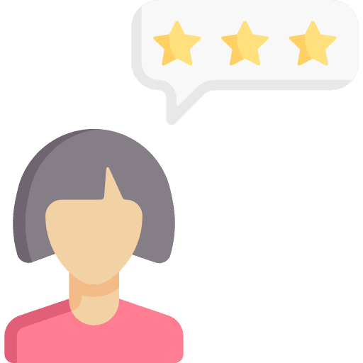 Customer click feedback testimonial icon