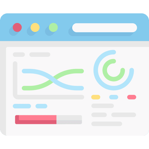 Dashboard data analytics dashboard webpage icon