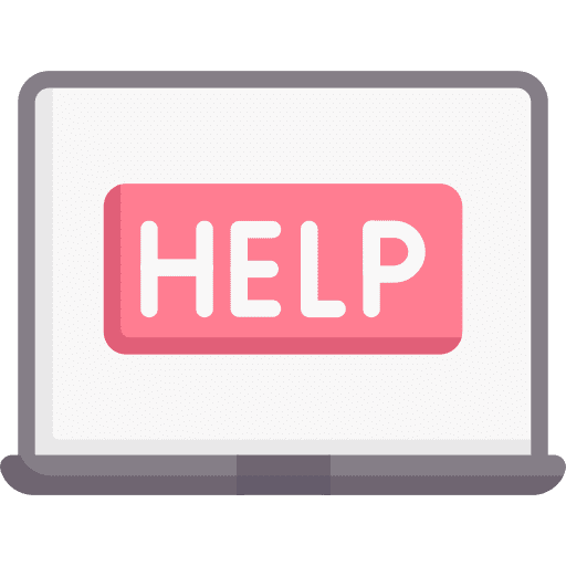 Help laptop computer communications icon