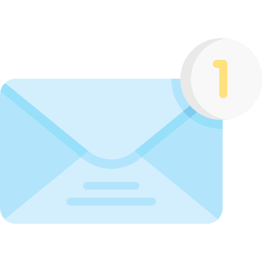 Message interface letter notification icon