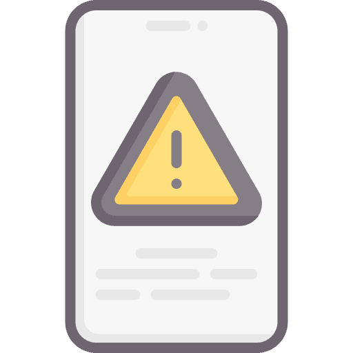 Attention attention notice smartphone icon