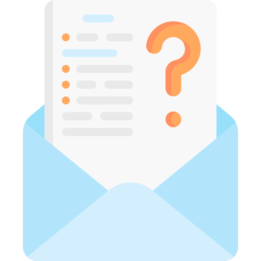 Question email faq interrogation mark icon
