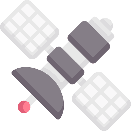 Satellite network satellite space icon