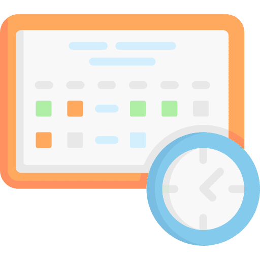 Schedule clock follow up date icon