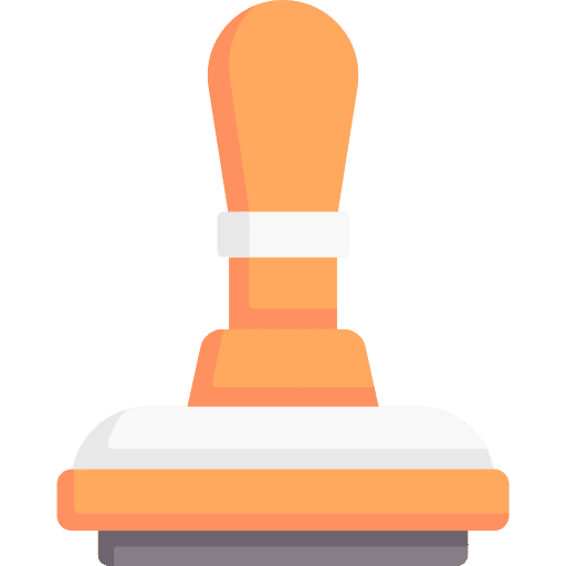 Stamp certificate sign rubber icon