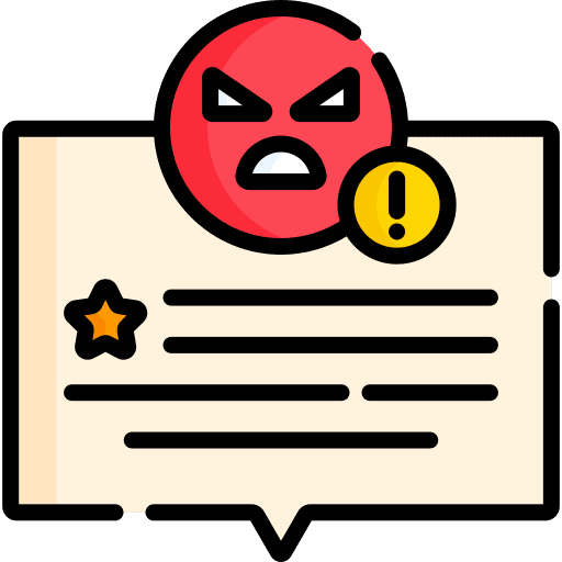 Bad review communications dissatisfaction bad review icon