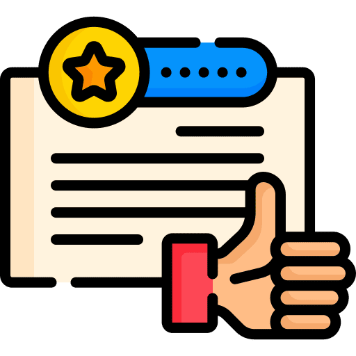 Good review check finger marketing icon