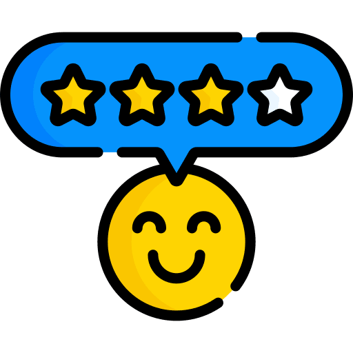 Rating feedback customer smile icon