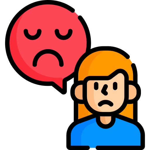 Reaction check user sad icon