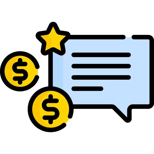 Review money dollar review icon