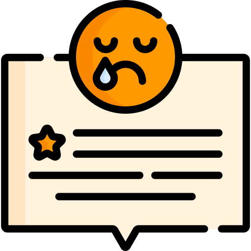 Bad review chat smiley marketing icon
