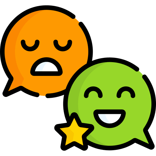 Feedback speech bubble good star icon