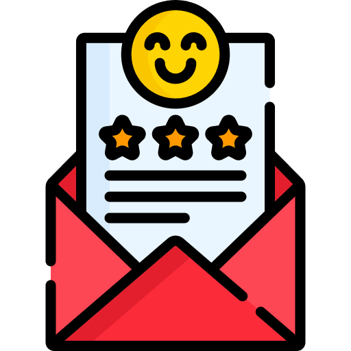 Mail review mail letter icon