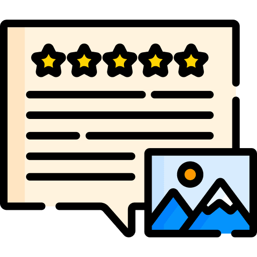 Review user smiley testimonial icon