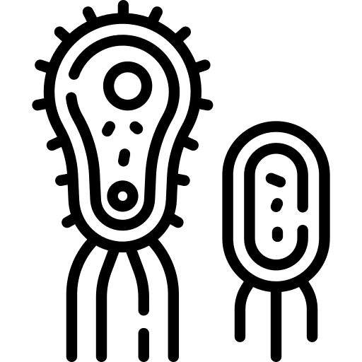 Microbe biology microbiology science icon
