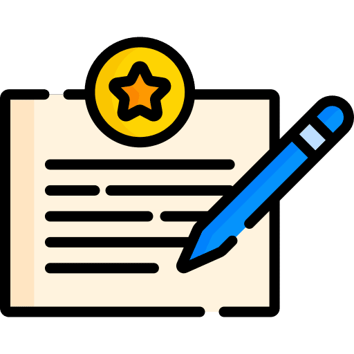 Review star write pen icon
