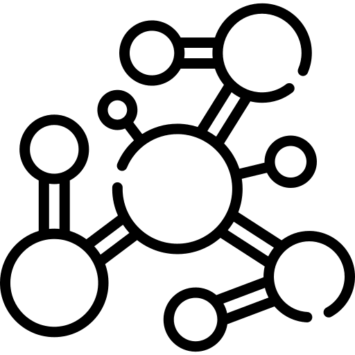 Structure biology molecular molecule icon