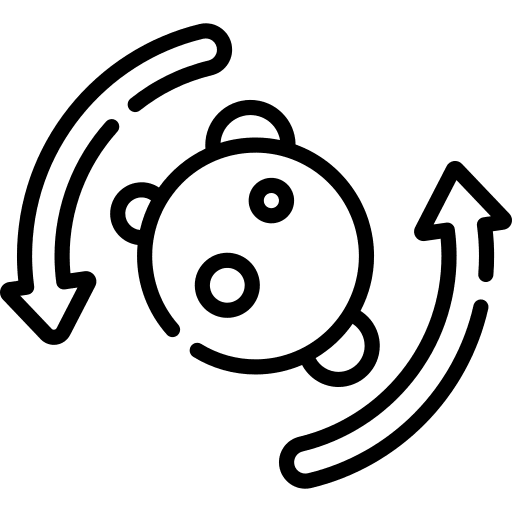 Metabolism genetics cell circular arrow icon