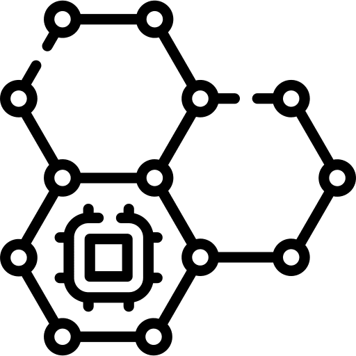 Nanotechnology technology chip structure icon