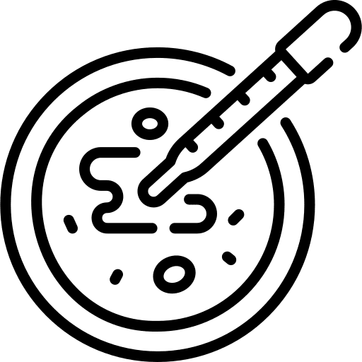 Petri dish equipment test lab icon