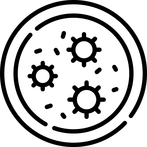 Petri dish science laboratory microscope icon