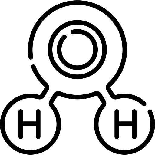 H2o science h2o molecule icon