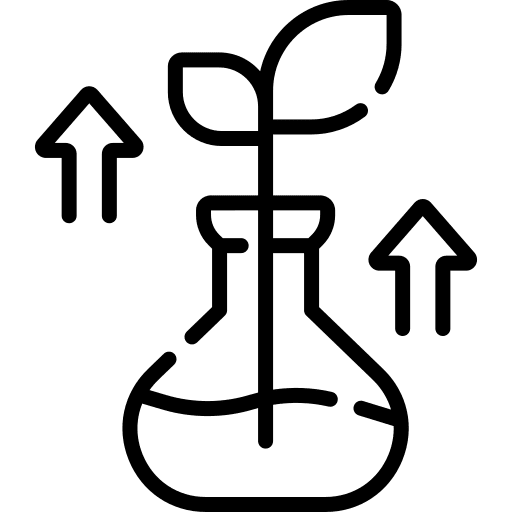 Biomass plant leaf experiment icon