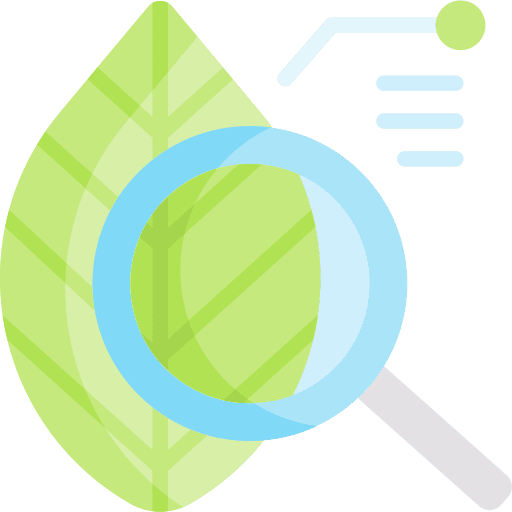 Leave loupe education lab icon