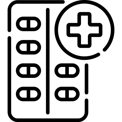 Pill pack drug medication icon